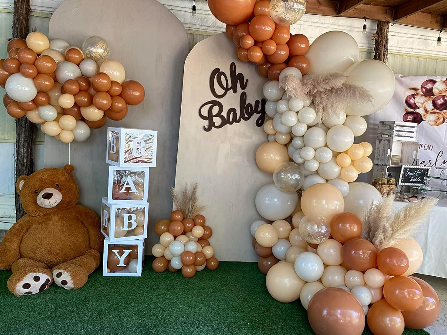 Beige Balloons, 150 pcs Different Sizes Pack of 18 Inch 12 Inch 10 Inch 5 Inch Cream Ivory Balloons for Balloon Garland Balloon Arch as Birthday Party Wedding Decorations