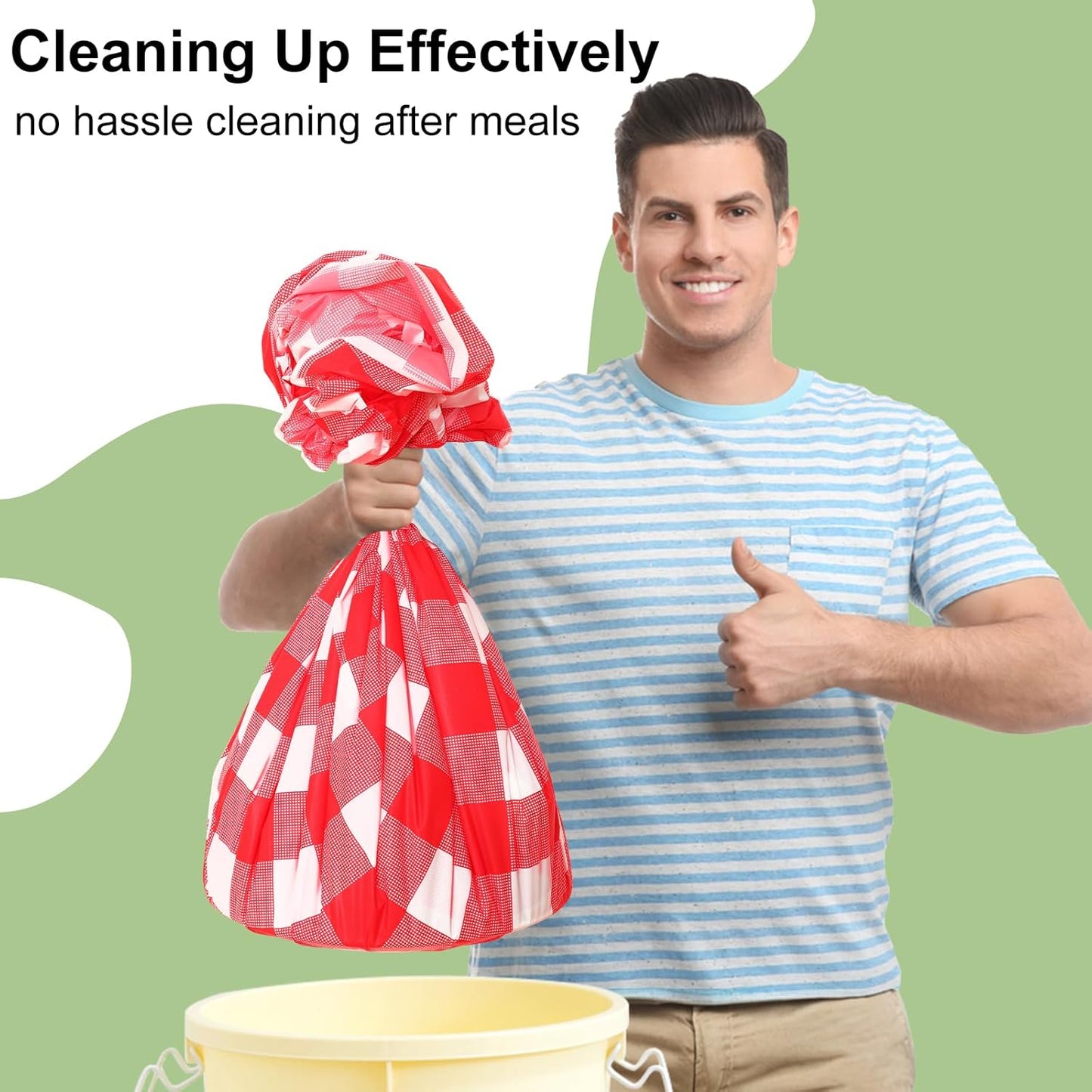 Smiry 54 Inch x 100 Feet Disposable Table Cover Roll, Red & White Plastic Table Cloth in Cut-to-Size Box with Slide Cutter, Waterproof Rectangle Tablecloths for Weddings, Banquets, Outdoor