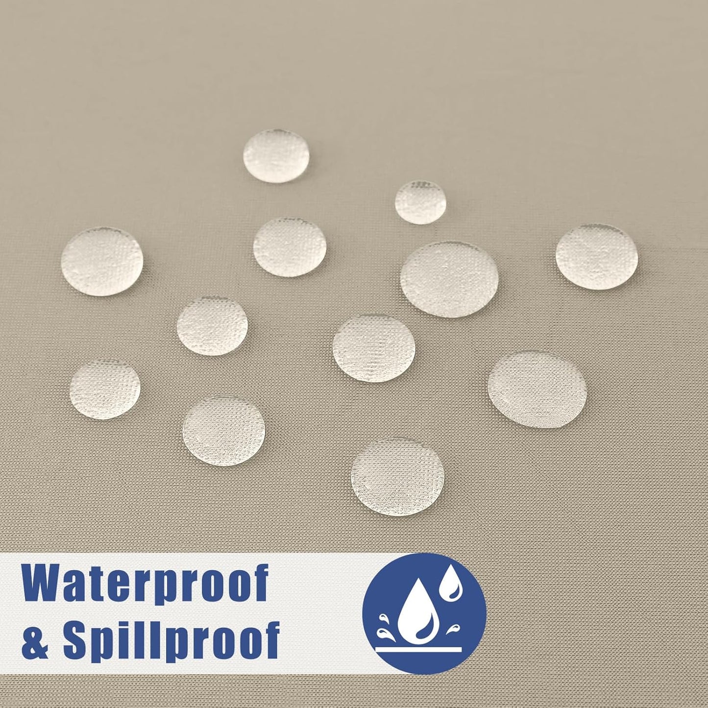 Spandex 5 Foot Rectangle Table Cloth 2 Pack, Elastic Fitted Tablecloths for Picnic, Stretch Washable Patio Table Cover for Outdoor, Camping, Banquet and Parties (Taupe, 30"x60")