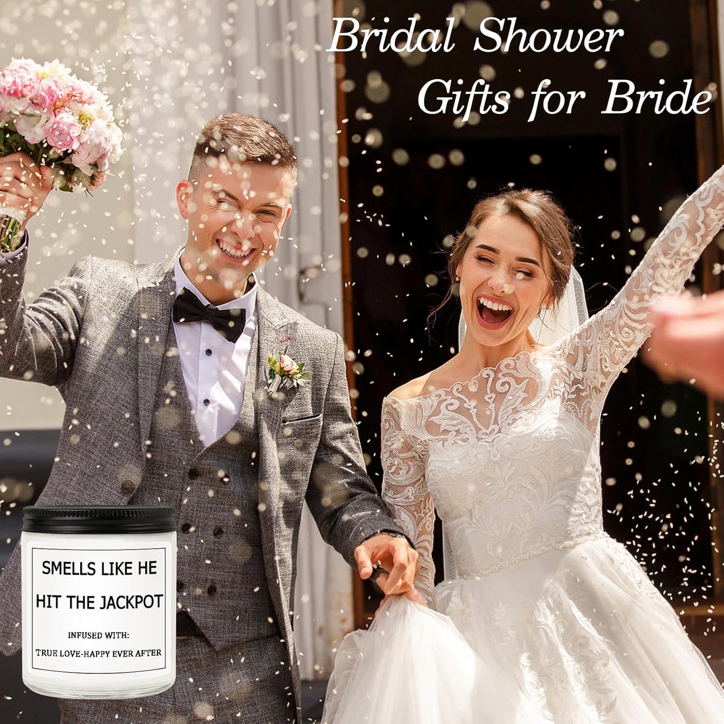 Bridal Shower Gifts for Bride 2025, Bride to Be Engagement Gift for Couples Women, Funny Wedding Lavender Candles