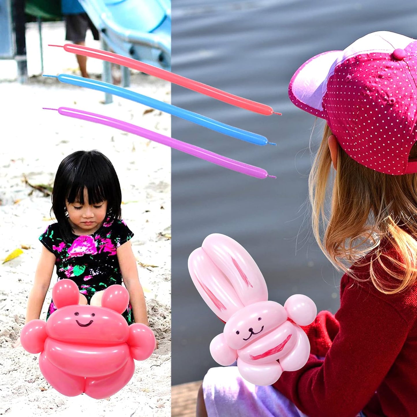 Pastel Long Balloons Premium 260 Twisting Animals Magic Balloons for Birthday Kids Wedding Party Supply 100pcs (Pastel Multi)