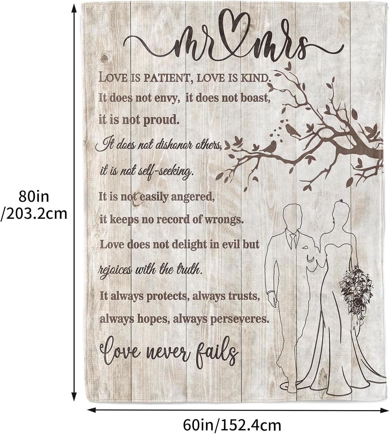 Wedding Gifts for Couples 2025 Soft Blanket, Bridal Shower Gifts for Bride to Be, Anniversary Romantic Gifts for Her, Wedding Gifts for Newlyweds Wedding Throw Blanket 60 * 80