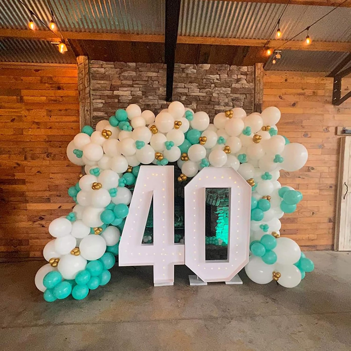Teal Balloons, 150 pcs Different Sizes Pack of 18 Inch 12 Inch 10 Inch 5 Inch Turquoise Aqua Blue Teal Balloon Arch Kit Garland for Graduation Wedding Baby Shower Birthday Party Decorations