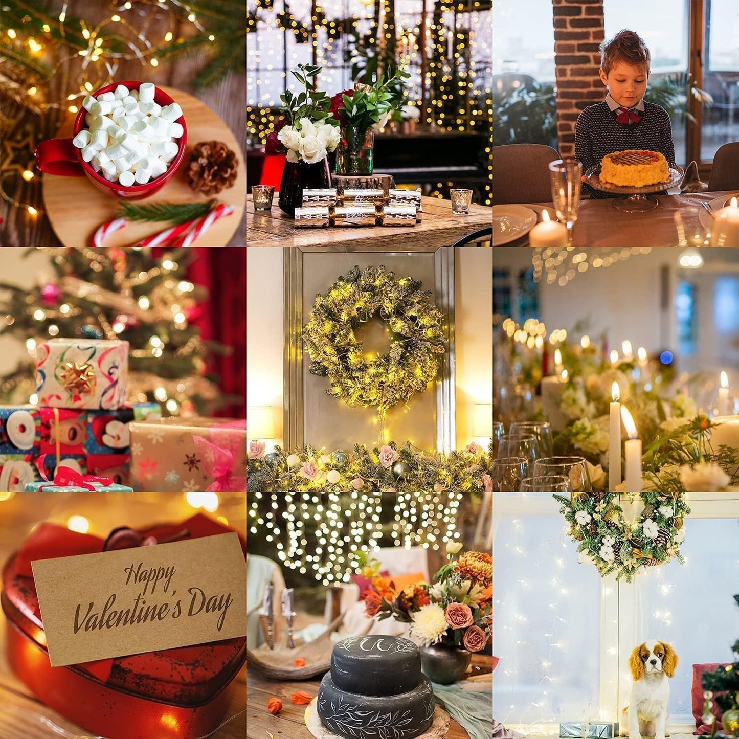 LED Fairy Lights Battery -9 Pack 2M/20 LEDs Mini Fairy Lights with Battery,LED Lighting Battery Operated Decoration for Bottle,Christmas Tree Wedding Balcony Party Decoration