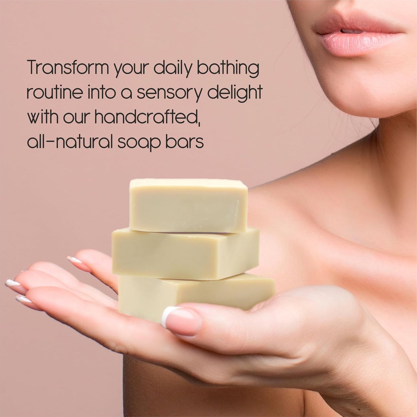 100% Natural Bar Soap w/Organic Ingredients, Vegan Soap, Moisturizing, Handmade, Scented w/Premium Essential Oils, Body Soap Bars for Women & Men