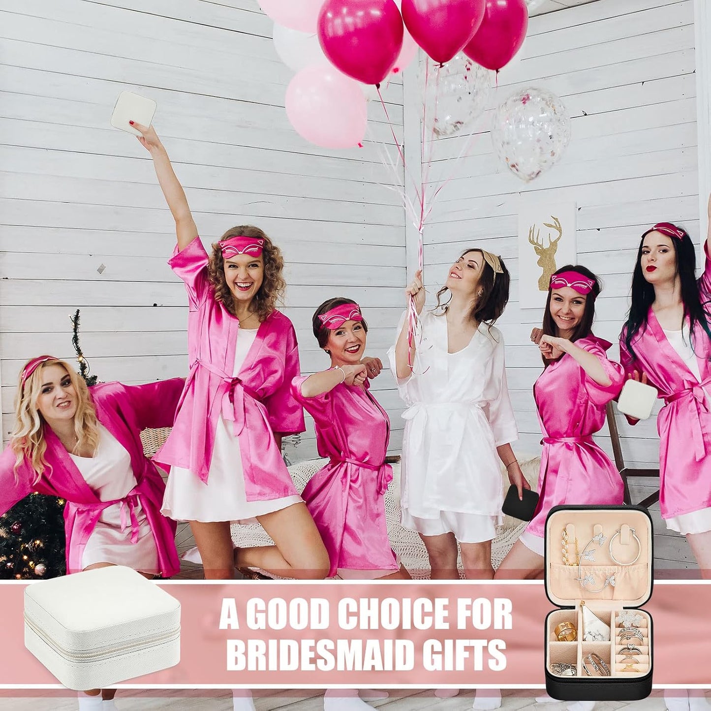 Taiyin 12 Pcs Travel Jewelry Case Bridesmaid Gift Boxes Bulk Travel Jewelry Case Small Jewels Organizer Mini Accessories Ornaments Storage for Women Girls Wedding Bridesmaids Gifts