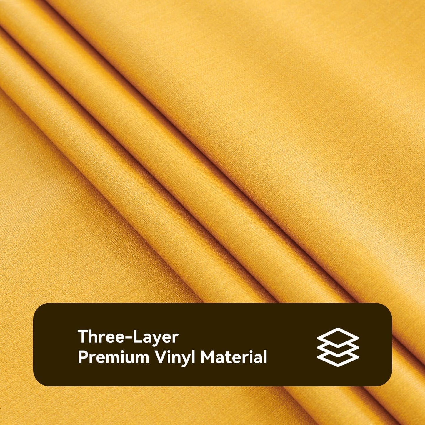 Romanstile Halloween 100% Waterproof PVC Tablecloth, Square Oil Spill Proof Stain Resistant Vinyl Table Cloth, Wipe Clean Plastic Table Covers for Kitchen/Dining/Parties - 54 x 54 Inch, Yellow