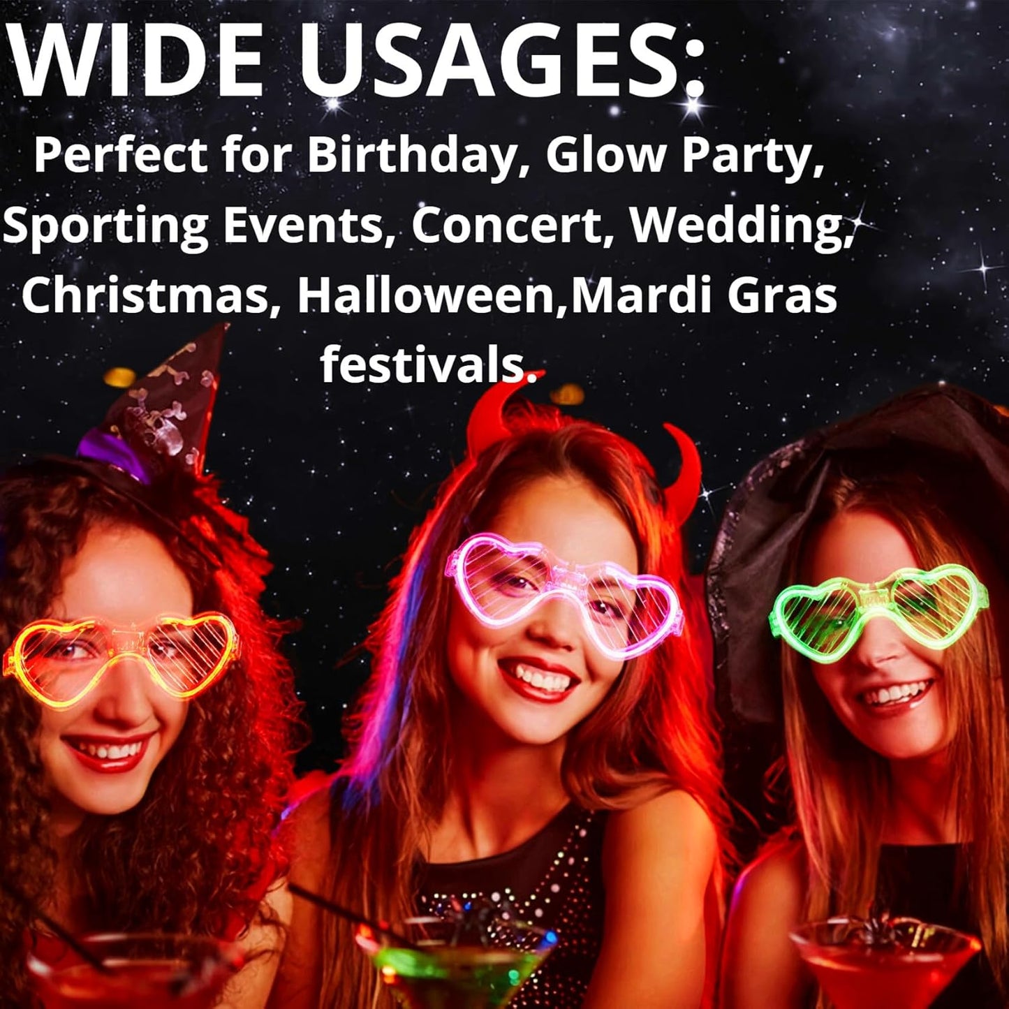 Fsmiling 24 Pack Light Up Glasses Adults Led Glasses Glow In The Dark Party Supplies for Adults Party Favor