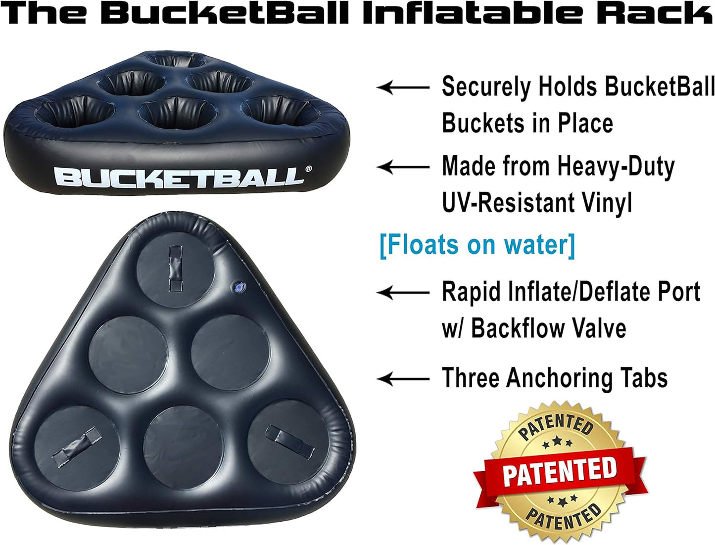 BucketBall | Original, Largest & Most Durable Brand | Supports USA Jobs | Ultimate Outdoor & Tailgate Game | Perfect for Beach, Pool, Lawn, Yard, Camping