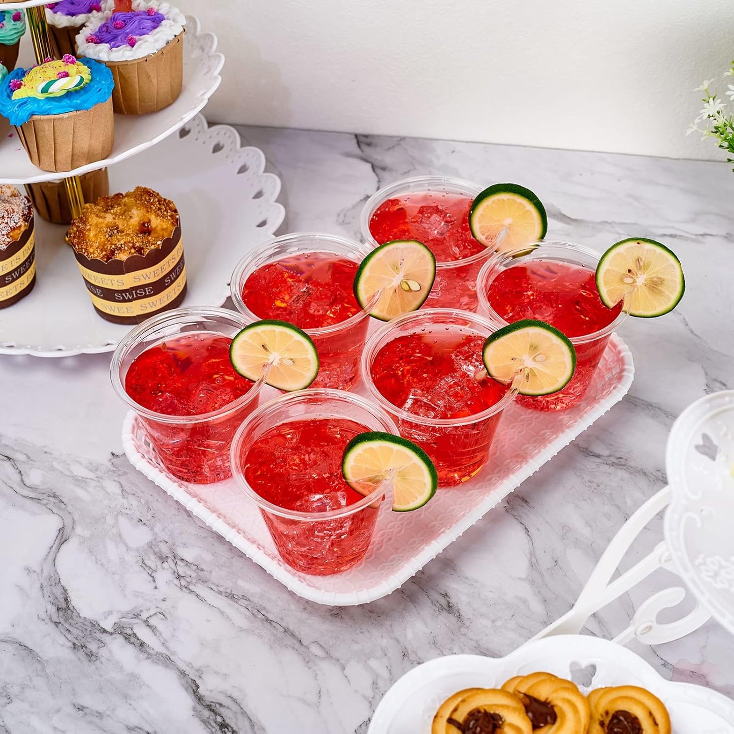 Lilymicky 1000 Pack 9 oz Clear Plastic Cups, 9 Ounce Disposable Plastic Drinking Cups, Crystal Clear, for Parties, Ceremonies, Events