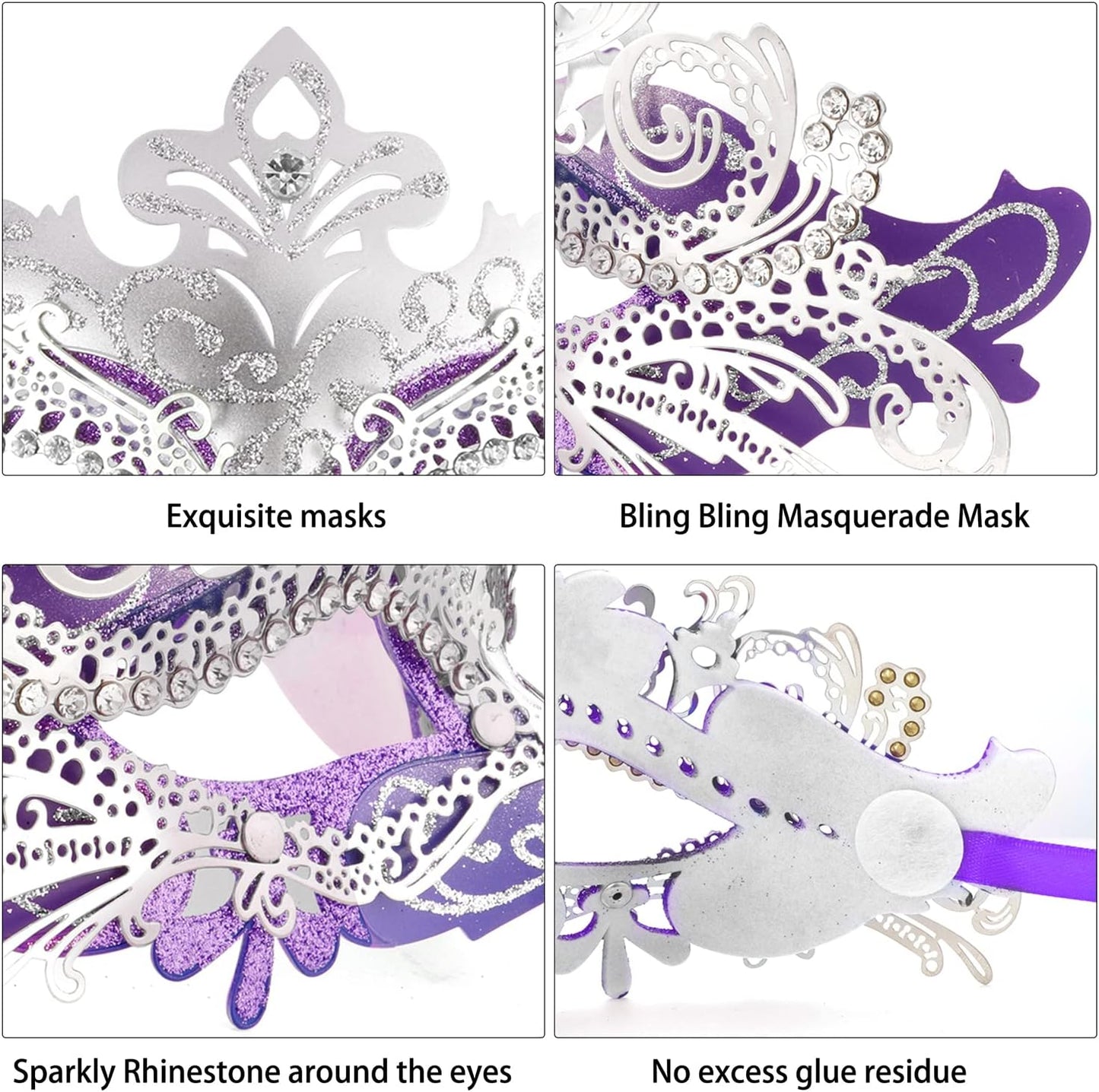 Coddsmz Couple Masquerade Mask Set - Venetian & Mardi Gras Mask for Women & Men