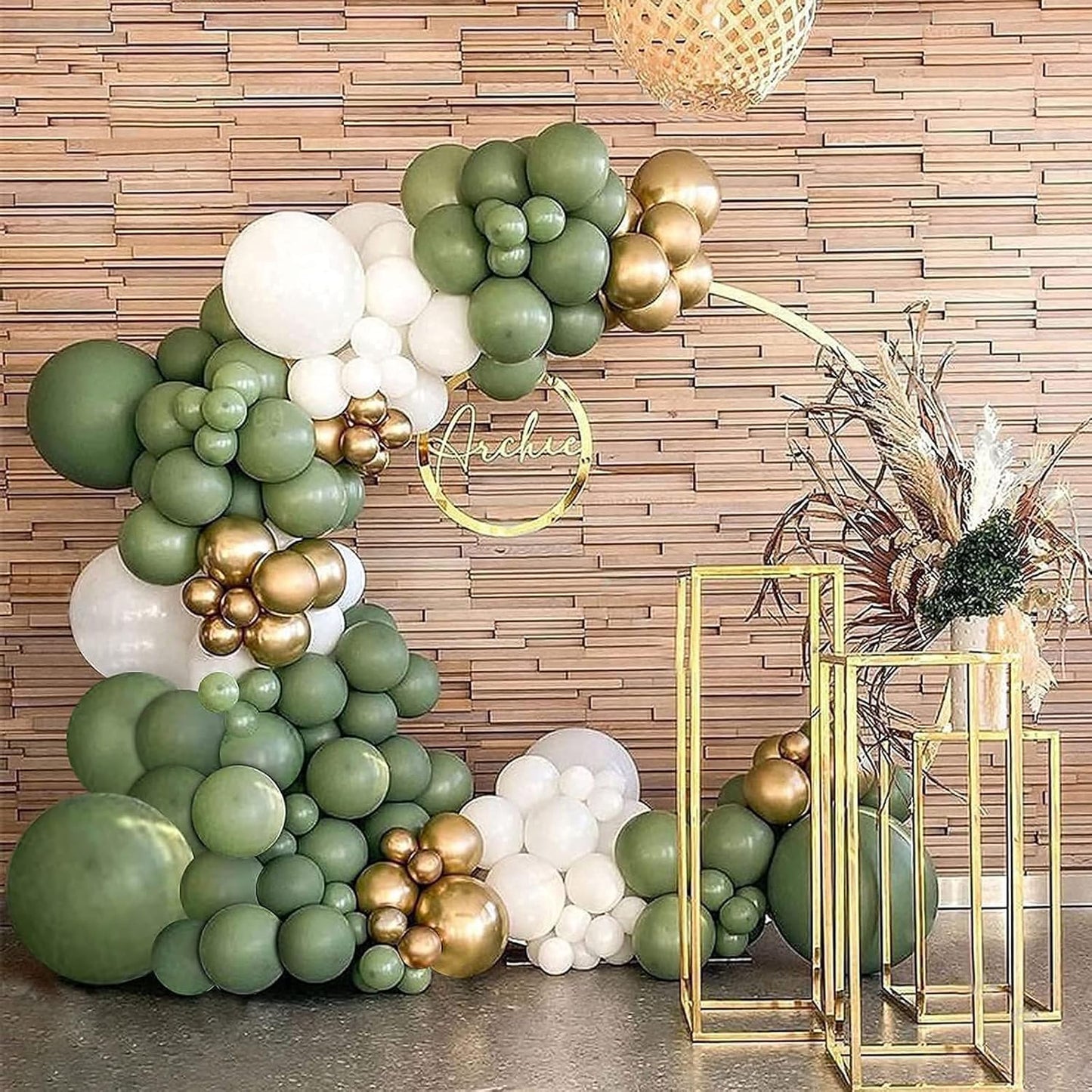 CANREVEL Sage Green Balloons - 50pcs 12 Inch Olive Green Latex Balloons for Birthday Party Baby Shower Wedding Christmas Holiday Balloon Jungle Decorations