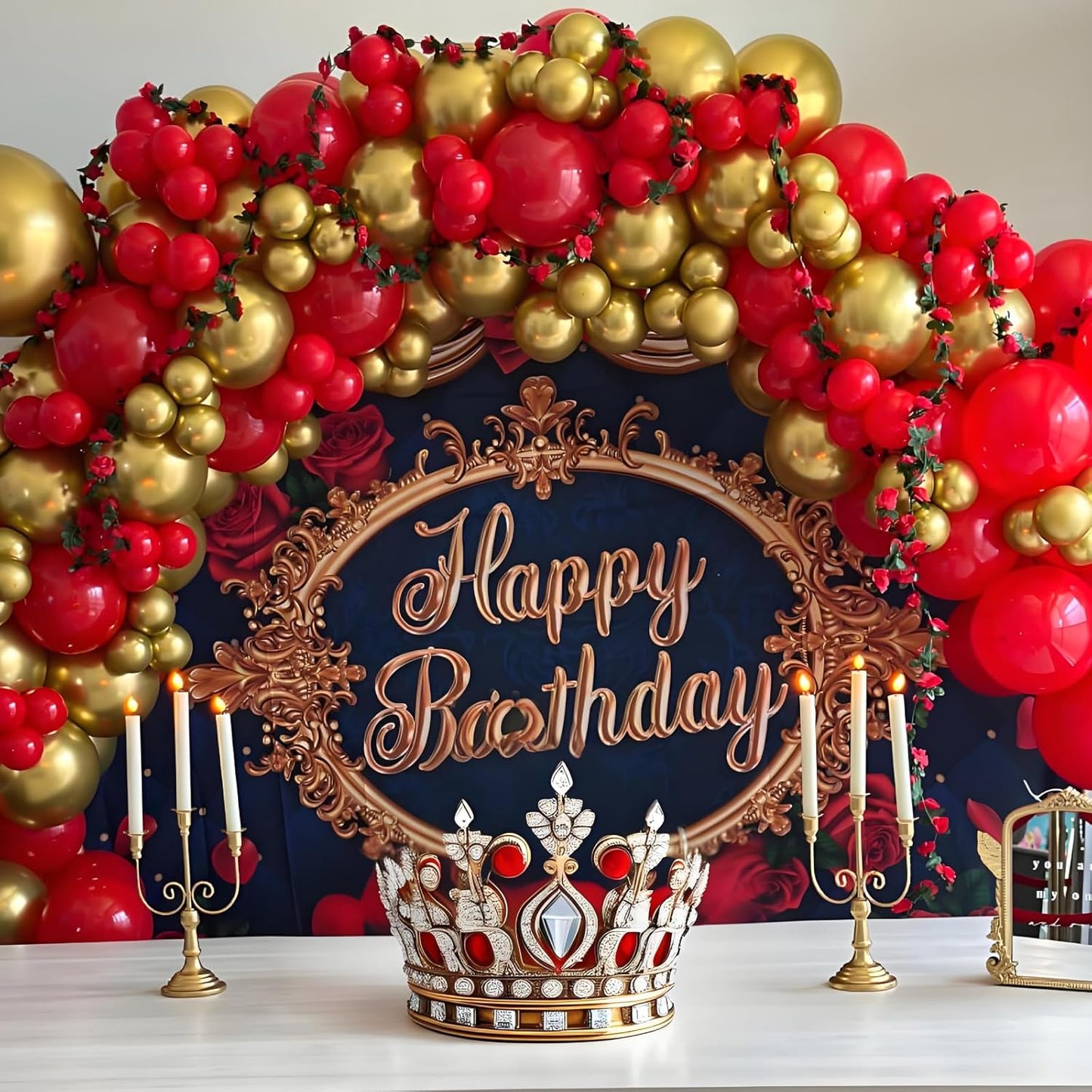 Metallic Gold Balloons, 150 pcs Different Sizes Pack of 18 Inch 12 Inch 10 Inch 5 Inch Gold Metallic Balloons for Balloon Garland Balloon Arch as Birthday Party Wedding Decorations