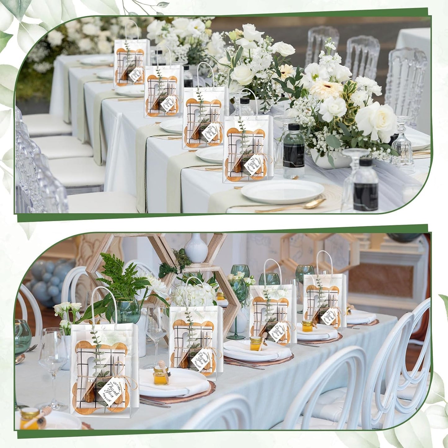 43 Pcs Baby Shower Game Prizes for Winners 6 Sets Baby Shower Prizes Wedding Bridal Favor with Bamboo Bear Shape Cheese Board Oak Cutlery Placemats Artificial Eucalyptus Stems Tags Bags