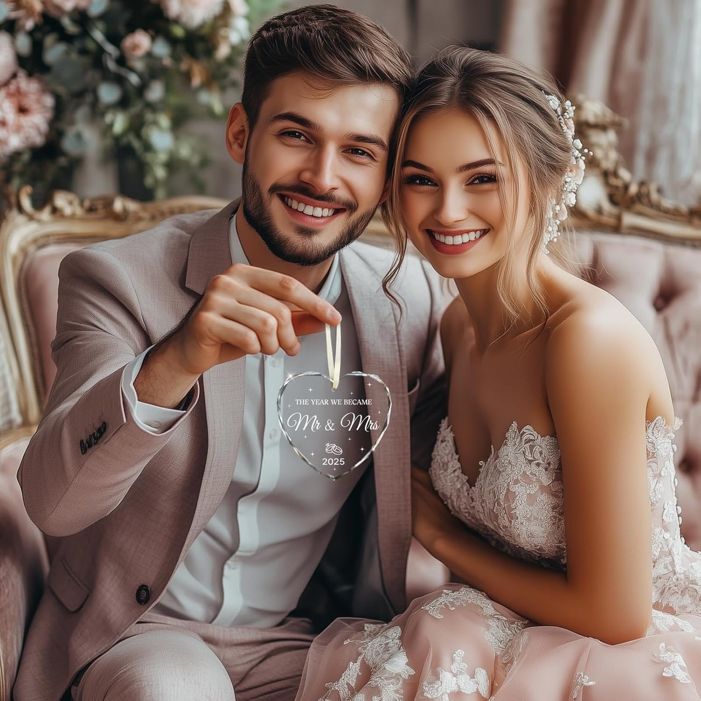 Wedding Gifts for Couples 2025, Mr and Mrs Gift Bridal Shower Gifts Wedding Gift Just Married Decorations for Bride, Newlywed Couple Just Married Ornaments