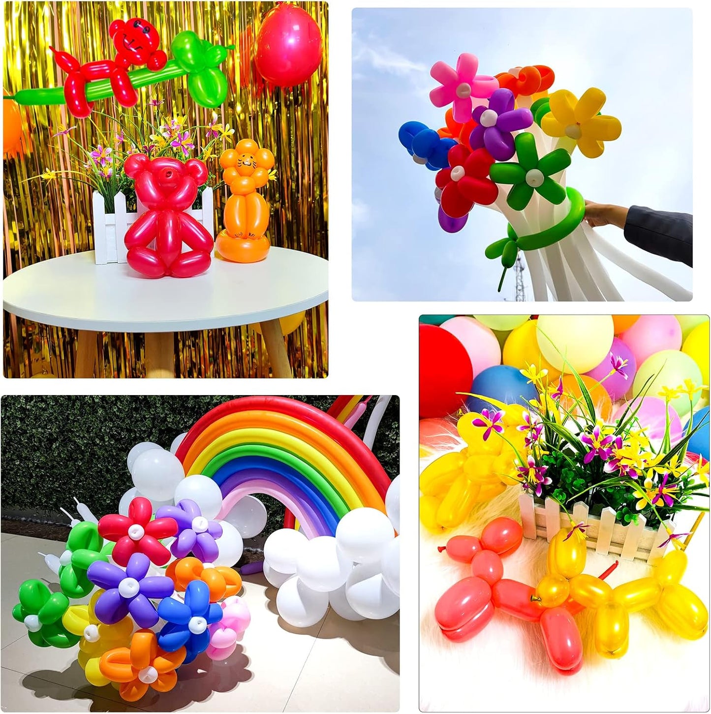 Light Blue Long Balloons Premium 260 Twisting Balloons Animals Magic for Birthday Kids Wedding Party Supply 100pcs