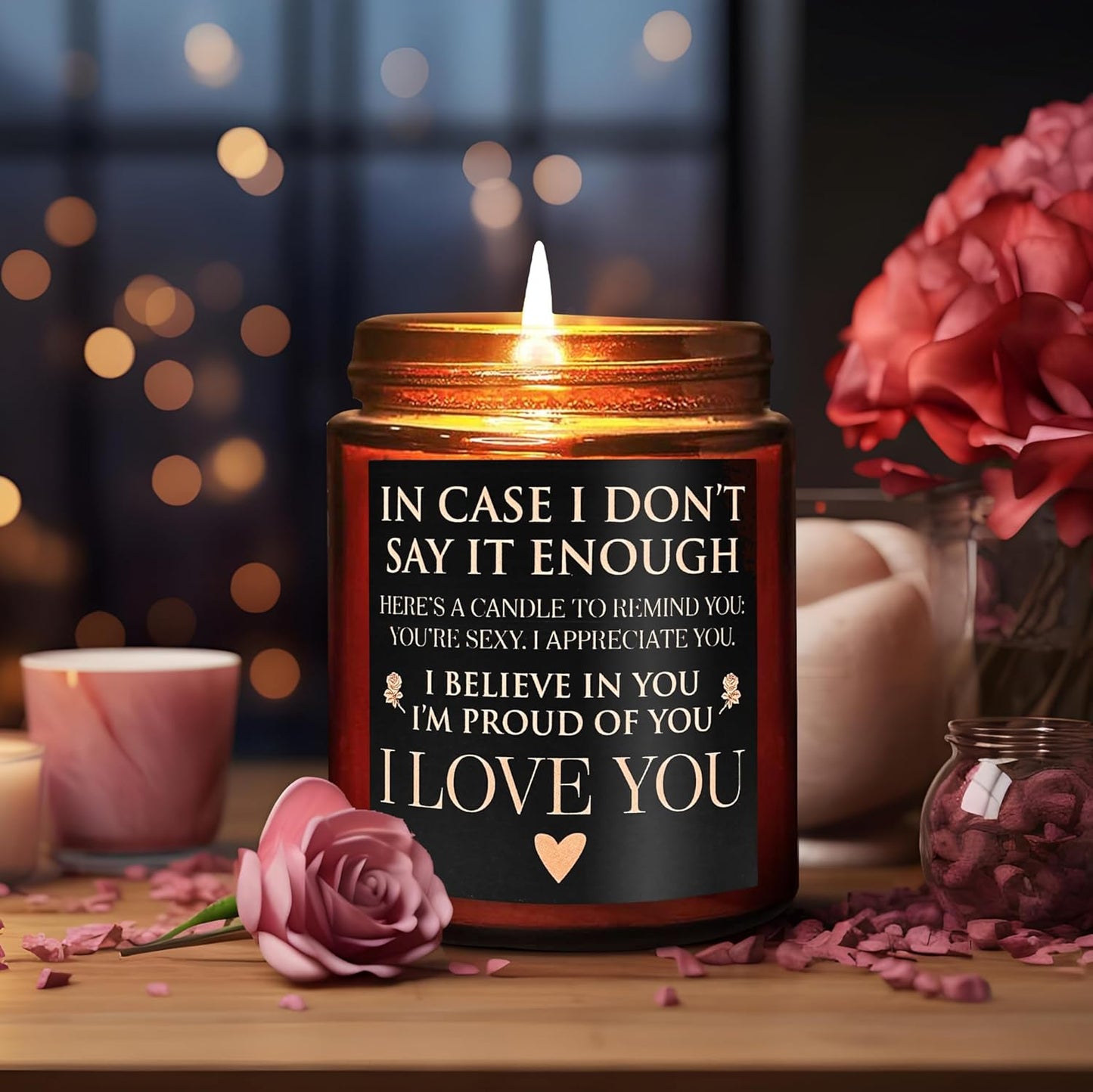 Anniversary Wedding Engagement Scented Soy Candles - Valentines Gifts for Her Him - Mothers Day I Love You Gift for Wife Women - Birthday, Romantic Gifts for Men Husband Girlfriend Boyfriend