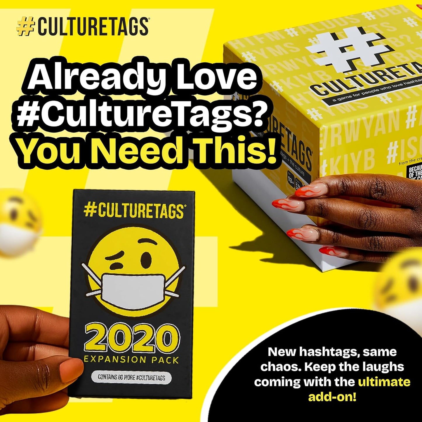 Expansion Pack 2020 Review, Gift for Family Fun & People Who Love Hashtags + Culture, 60 Cards, Extended Play Party Game Set, Ages 13+ Years, CB Games