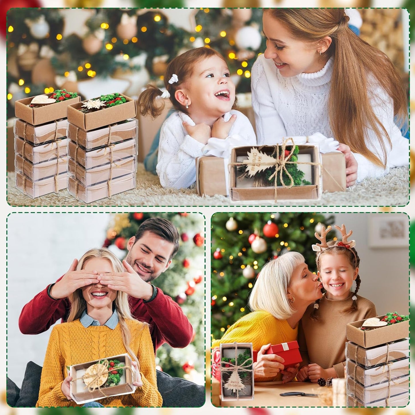 20 Pack Christmas Mini Soap Favors Bulk Handmade Christmas Scented Soap Wedding Party Favors Gifts Baby Shower Bridal Shower Gifts for Guests(1.7 x 3.15 Inch,Rectangle)