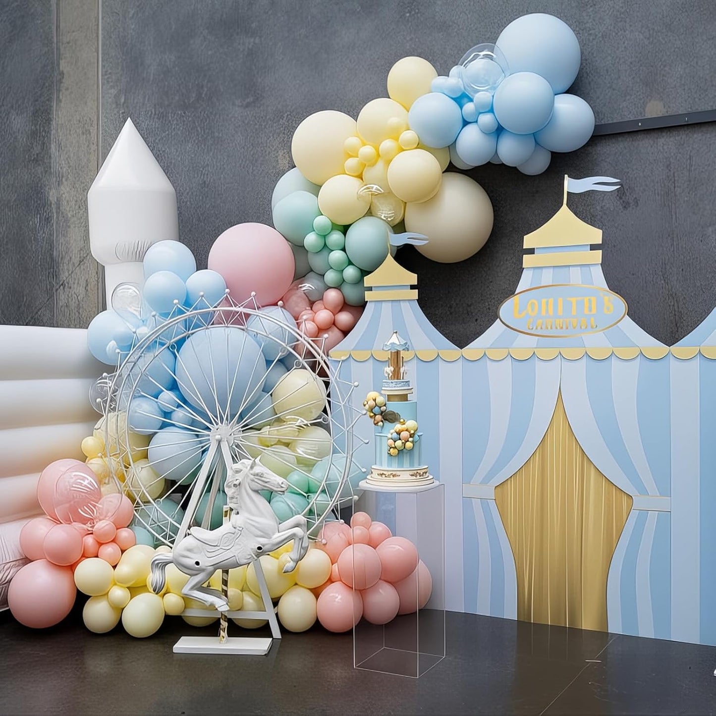 Pastel Balloons 12 Inch Macaron Pink Blue Green Purple Yellow Pastel Rainbow Latex Balloon with Colorful Confetti Party Balloons for Easter Birthday Baby Shower Bridal Wedding Party Decoration