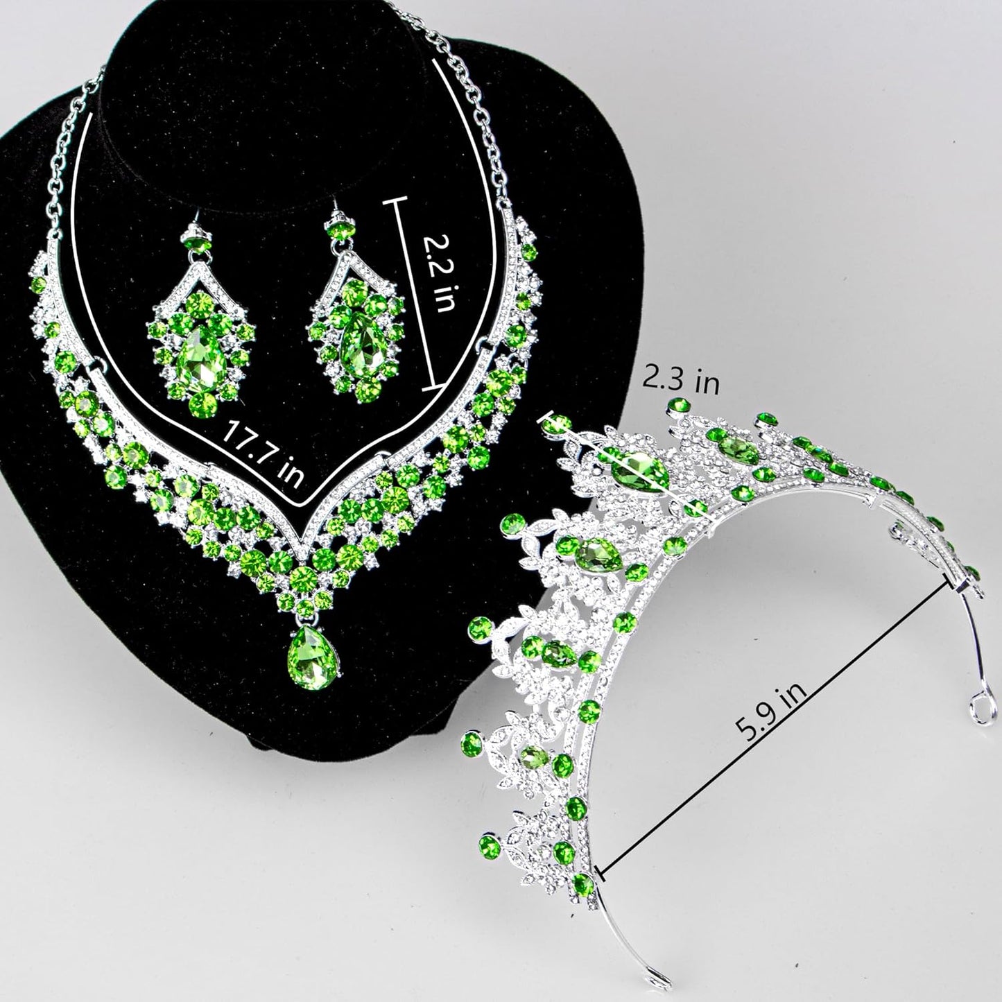 Crowns and Tiaras jewelry sets for Wedding princess birthday party Halloween Prom Pageant Jewelry for Women Crystal Bridal Jewelry Set for women