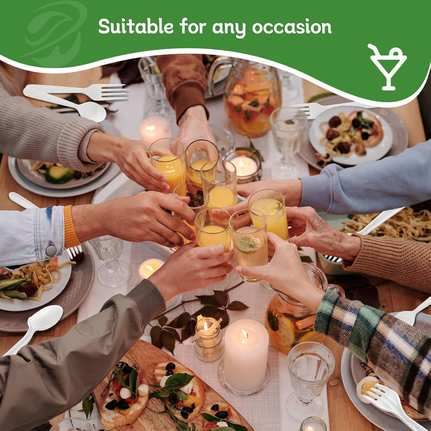 Plastic Spoons 1000 Count Extra Heavy Duty Disposable Soup Spoon White Silverware Plastic Spoons Disposable Bulk Cutlery for Home Party Picnic