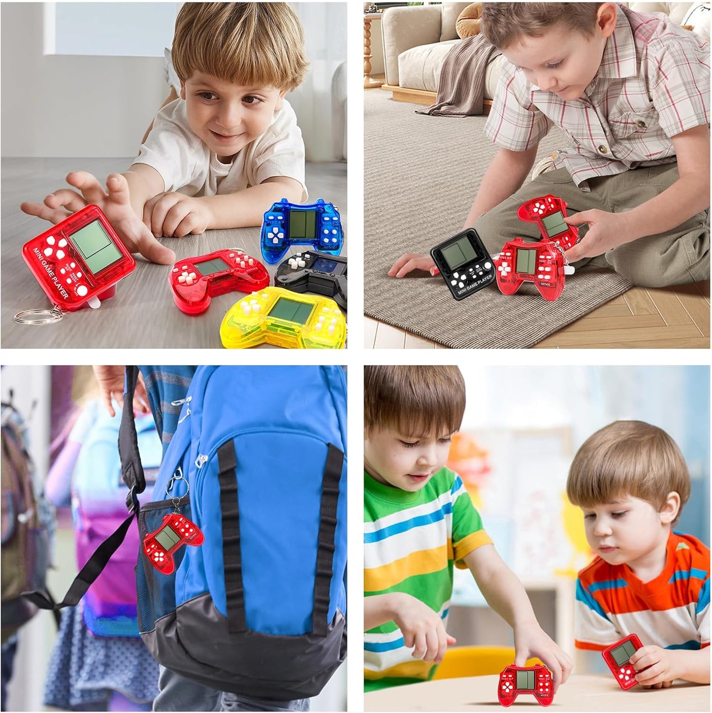 24Pcs Video Game Party Favors for Kids, Mini Game Keychain Arcade party favors Birthday Supplies Classroom Prizes for Boys and Girls