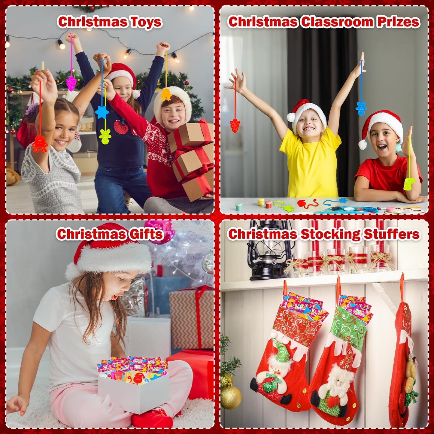 Christmas Stocking Goodie Bag Stuffers for Kids 36 PCS,Holiday Sticky Hands Party Favors Supplies Toys Gifts for Toddlers,Small Non Candy Treat Bag Fillers,Class Games Activities Prizes for Boys Girls