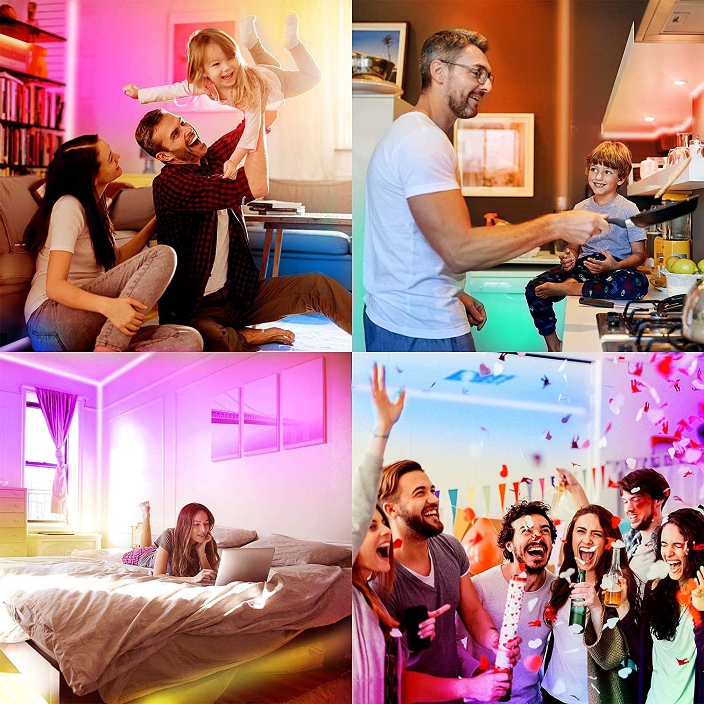 DAYBETTER Smart WiFi Led Lights for Bedroom 150 ft, Tuya App Controlled Led Strip Lights, Compatible with Alexa and Google Assistant, Color Changing Led Light Strip with Remote for Room Party Kitchen