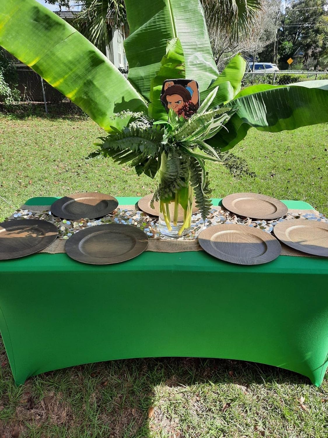 FORLIFE Spandex Table Cover - Fitted 6ft Rectangular Tablecloth, Stretch Patio Cover, Universal for Wedding, Banquet, Party (Apple Green)