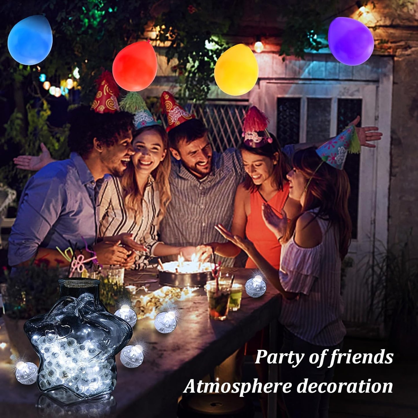 AIKEI 200pcs LED Balloon Lights,White Mini Balls Lights,Long Standby Time Easter Decor,Waterproof for Paper Lantern Easter Eggs Halloween Christmas Wedding Birthday Party Decoration