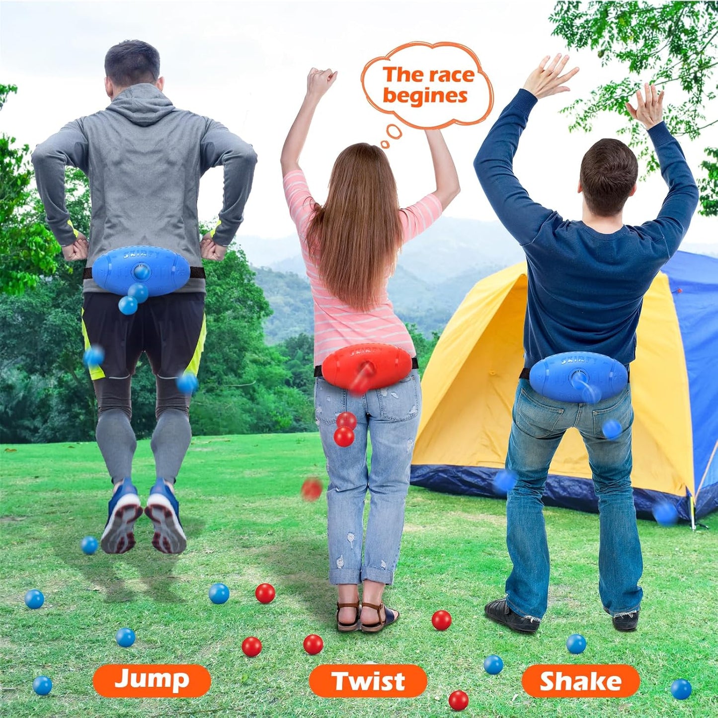 Skirfy Party Shaking Swing Balls Game Set for Kids Adults,Backyard Family Toy with 40 Balls, Birthday Thanksgiving Games Outdoors Indoors Bachelorette Party Games for Boys and Girls Age 5 6 7 8 9+