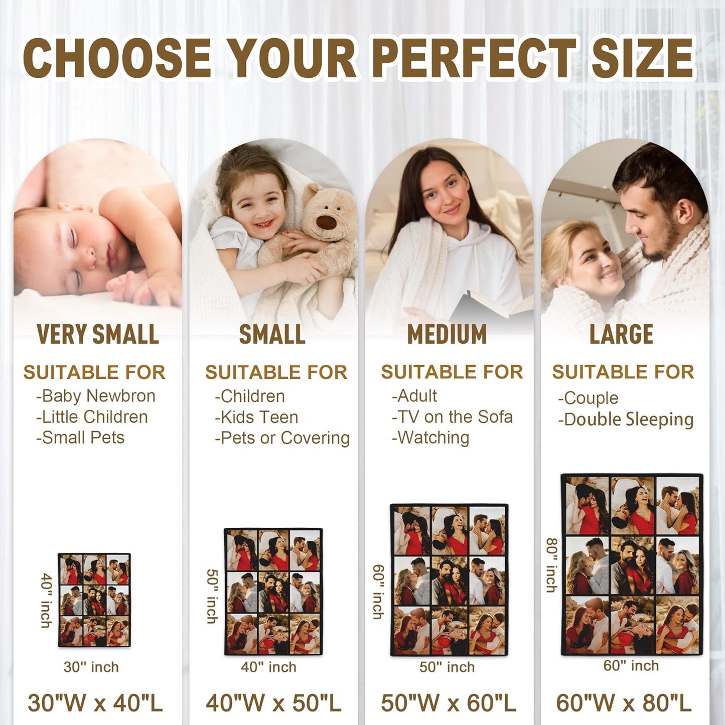 Yofair Ships Next Day, Custom Blanket with Picture Anniversary Wedding Gifts for Women Men Personalized Photo Blankets I Love You Couple Gift for Boyfriend Girlfriend Wife Husband