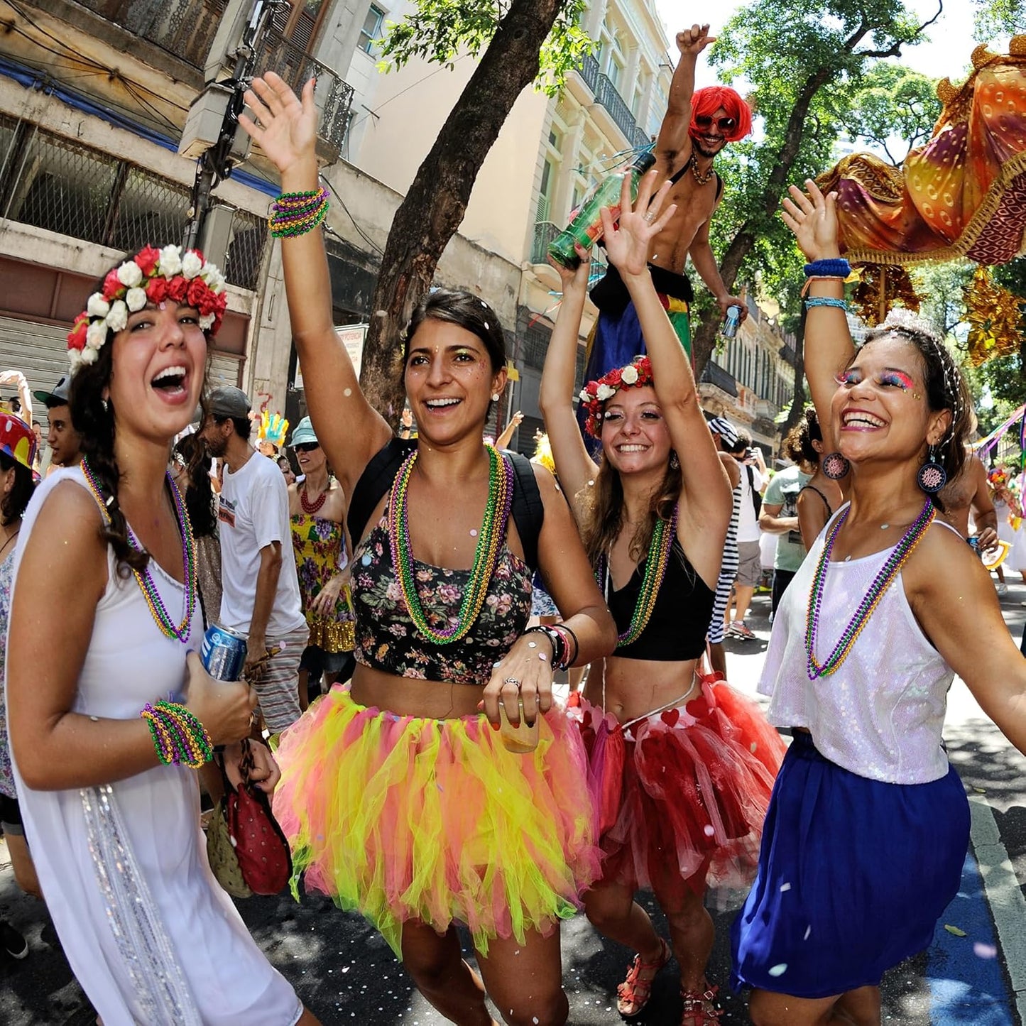 24PCS Mardi Gras Accessories, Mardi Gras Green Purple Gold Metallic Beads Necklaces Accessories Bulk, Mardi Gras Beads Necklace Costumes Women Men Kids for Parade Throws Party Decor Favor Supplies