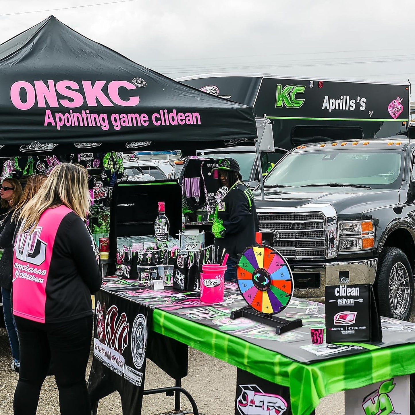 WinSpin 12" Prize Wheel Tabletop 14 Slots Heavy Duty Editable Spinning Wheel for Fortune Spinning Game Carnival & Tradeshow, Classic Series