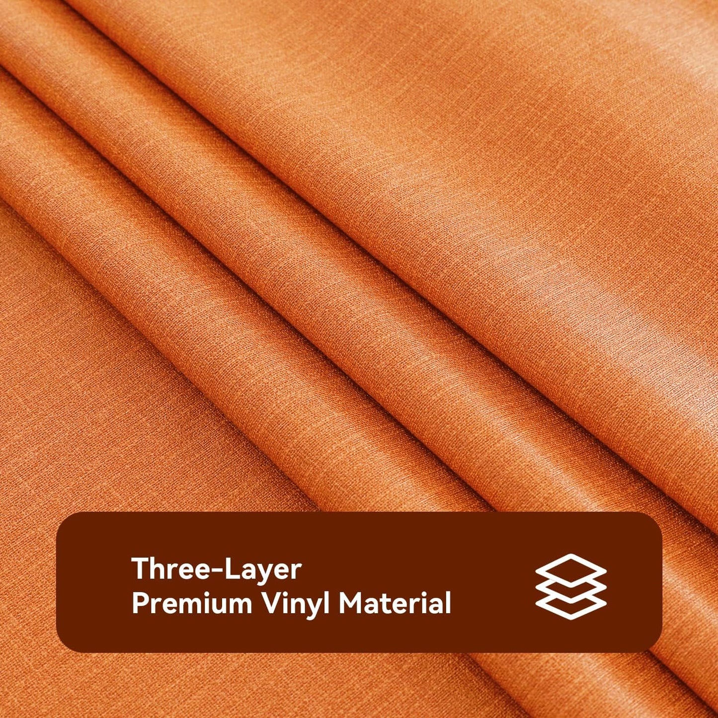 Romanstile Halloween 100% Waterproof PVC Tablecloth, Square Oil Spill Proof Stain Resistant Vinyl Table Cloth, Wipe Clean Plastic Table Covers for Kitchen/Dining/Parties - 54 x 54 Inch, Orange