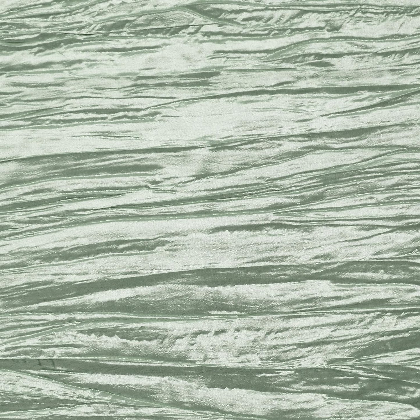 YOUR CHAIR COVERS - 90 x 132 inch Rectangular Crinkle Taffeta Tablecloth - Sage, Rectangle Table Linens for 6 ft Rectangular Tables, Wedding Crushed Table Cloth
