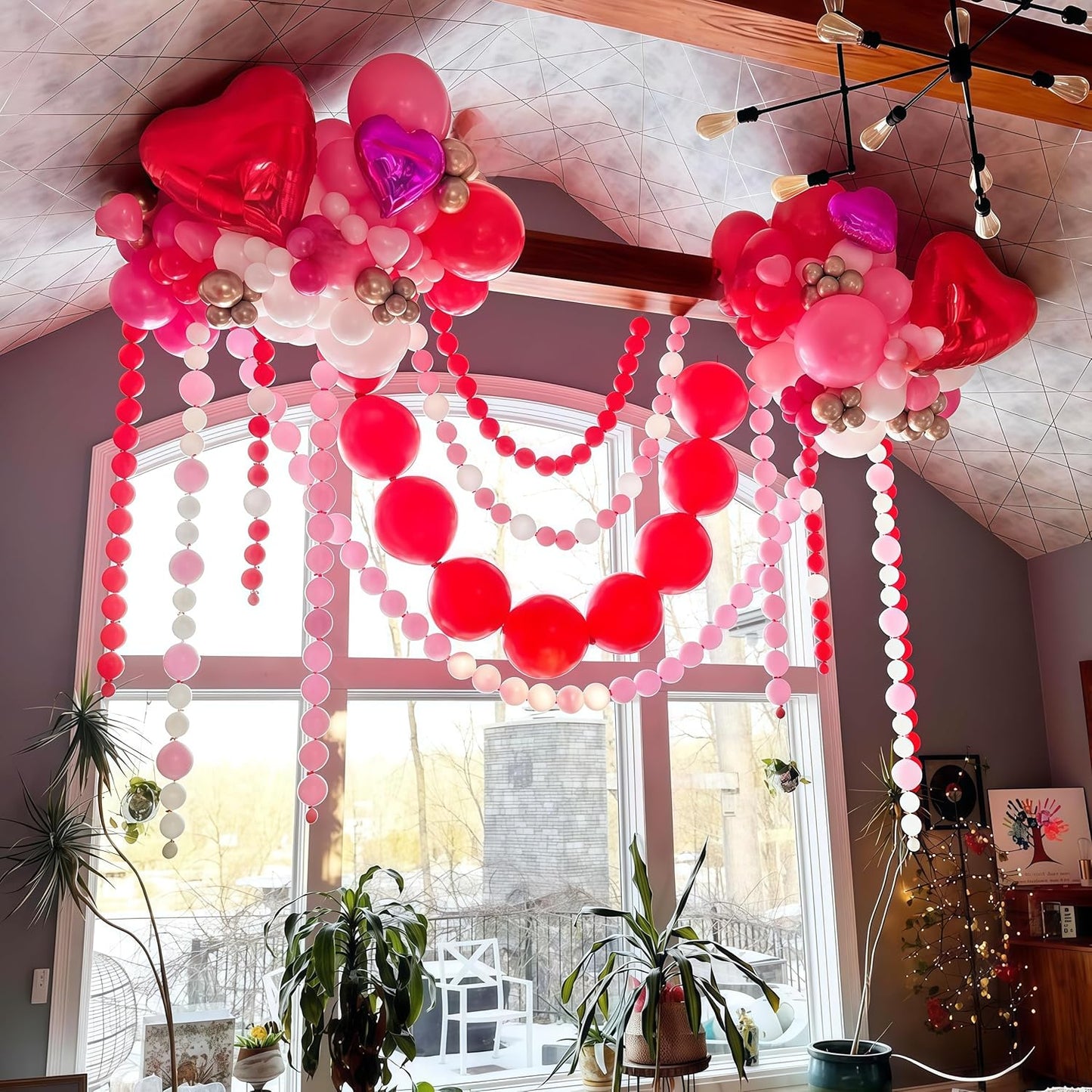 Pastel Pink Linking Balloons, 100PCS 6 Inch Small Baby Pink Link Balloons for Making Balloon Wall Heart Arch, Quick Linked Balloon for Girls Wedding Birthday Baby Shower Valentine's Party Decorations