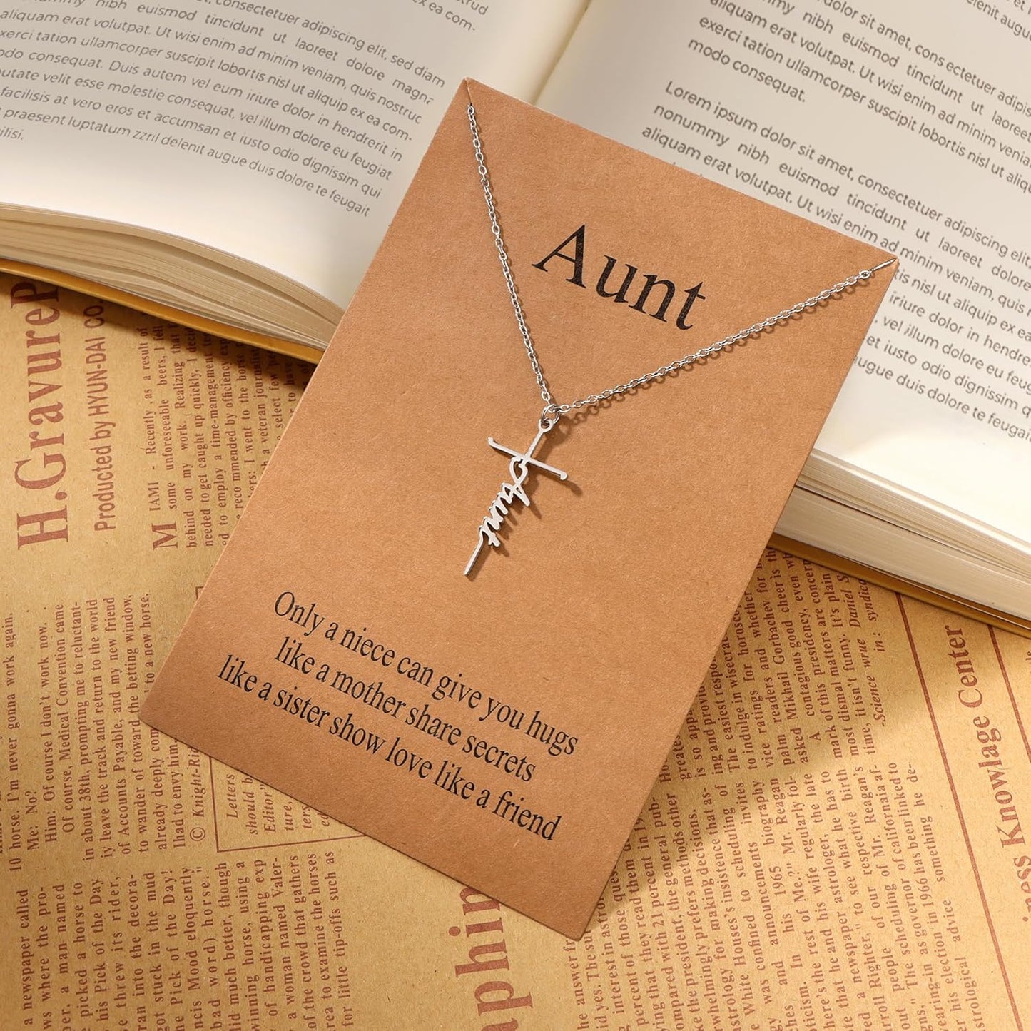 Lcherry Faith Cross Pendant Necklace for Women Religious Christian Jewelry Mother's Day Gifts for Women