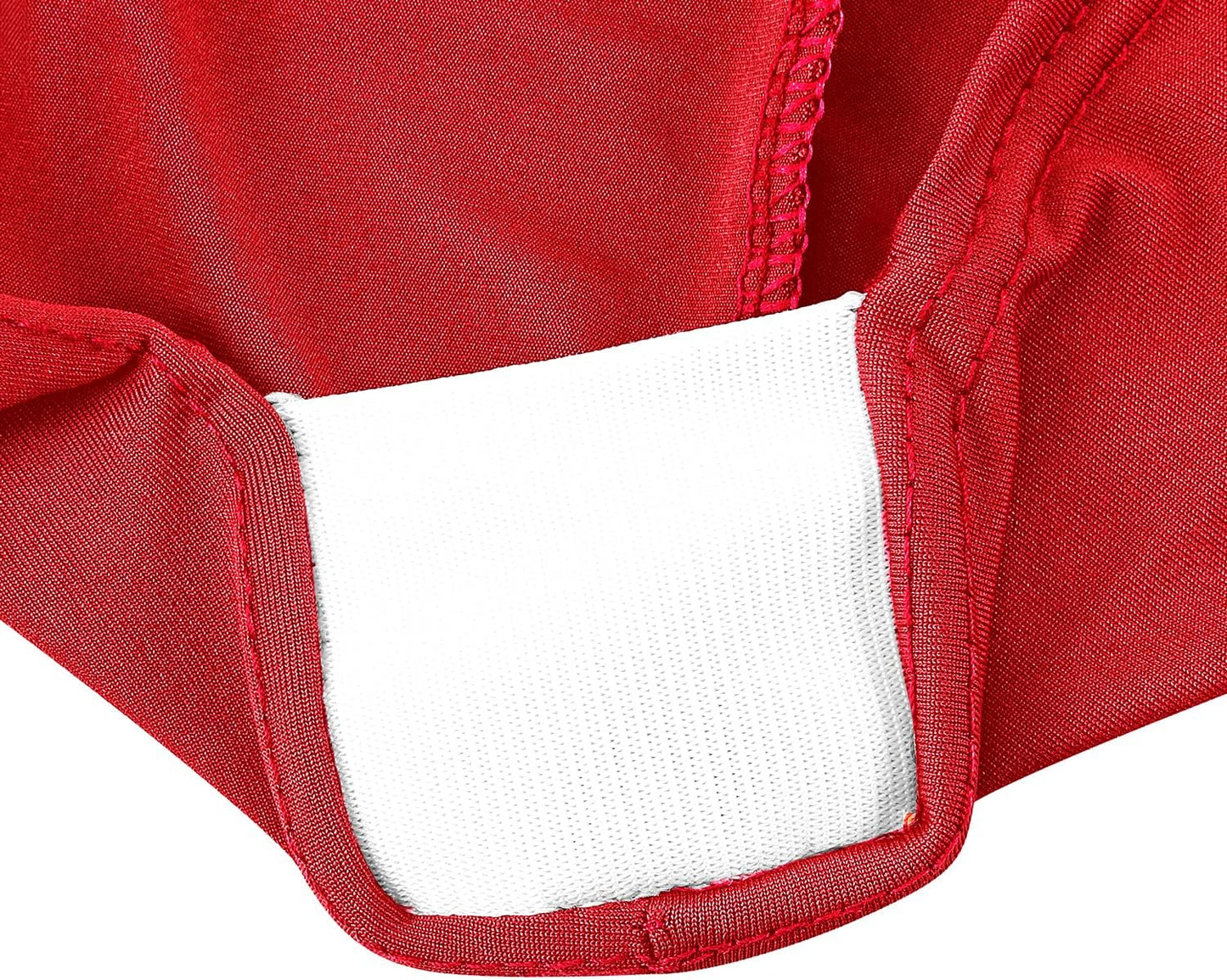 LZY Spandex Table Covers 6 Feet, Stretch/Fitted Table Covers for 6 Feet Folding Table, Rectangular Spandex Table Cloths for Wedding Party or Event (6FT-2PCS, Red)