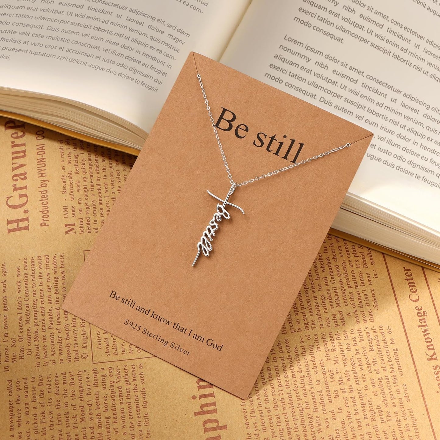 Lcherry Faith Cross Pendant Necklace for Women Religious Christian Jewelry Mother's Day Gifts for Women