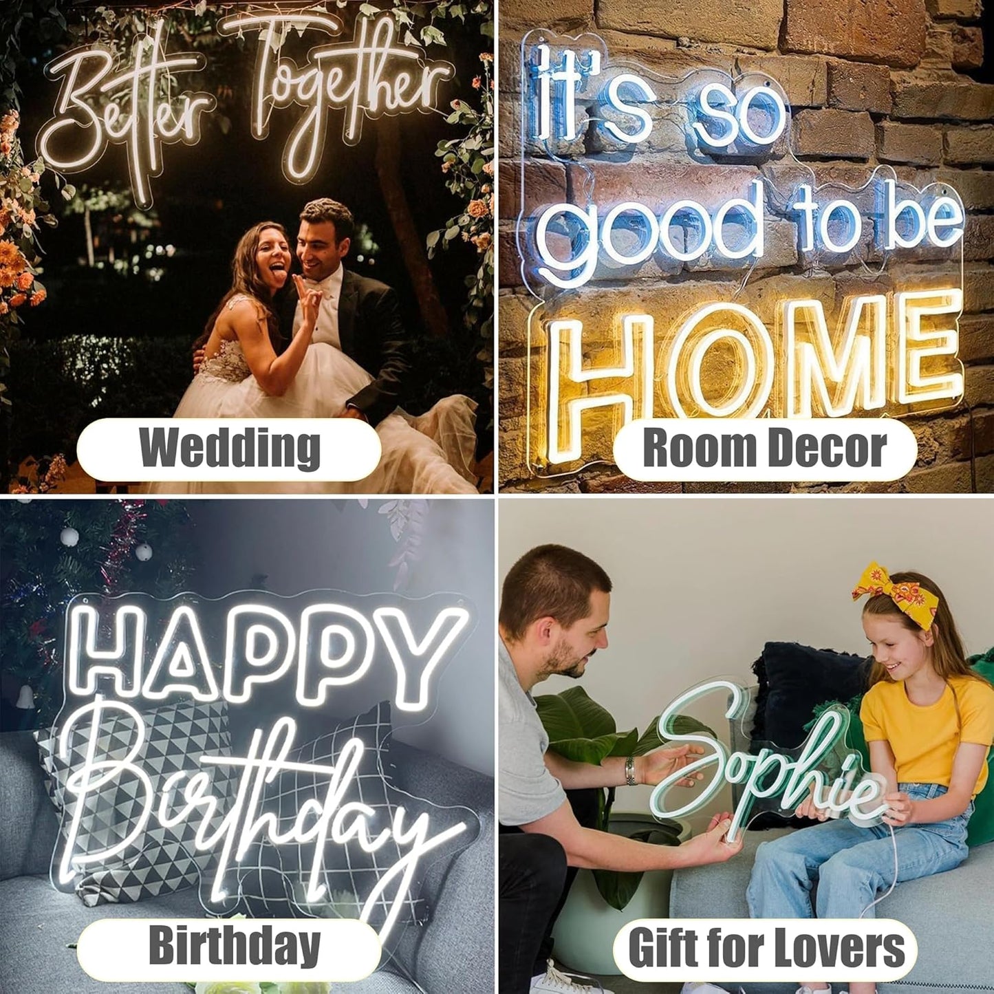 Custom Neon Sign, Customizable LED Neon Lights for Wall Decor, Birthday Party, Bedroom, Company Logo, Bar, Salon, Personalized Name Sign Gifts