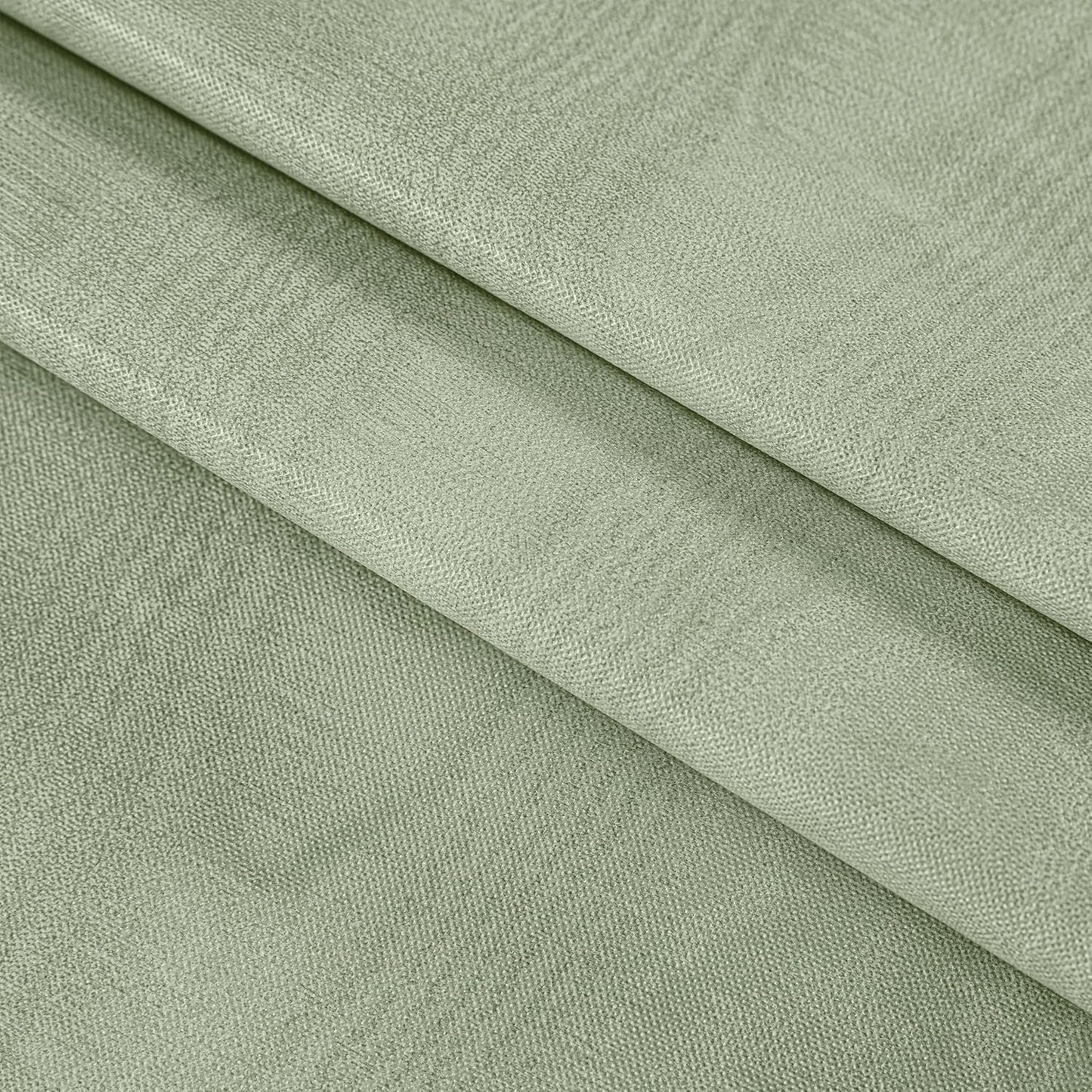 Newbridge Vinyl Flannel Backed Tablecloth, 60 x 102 Inch Rectangle, Sage Green Moire Wavy Solid Design, Heavyweight Indoor Outdoor Waterproof Table Cover, Easy Care Wipe Clean