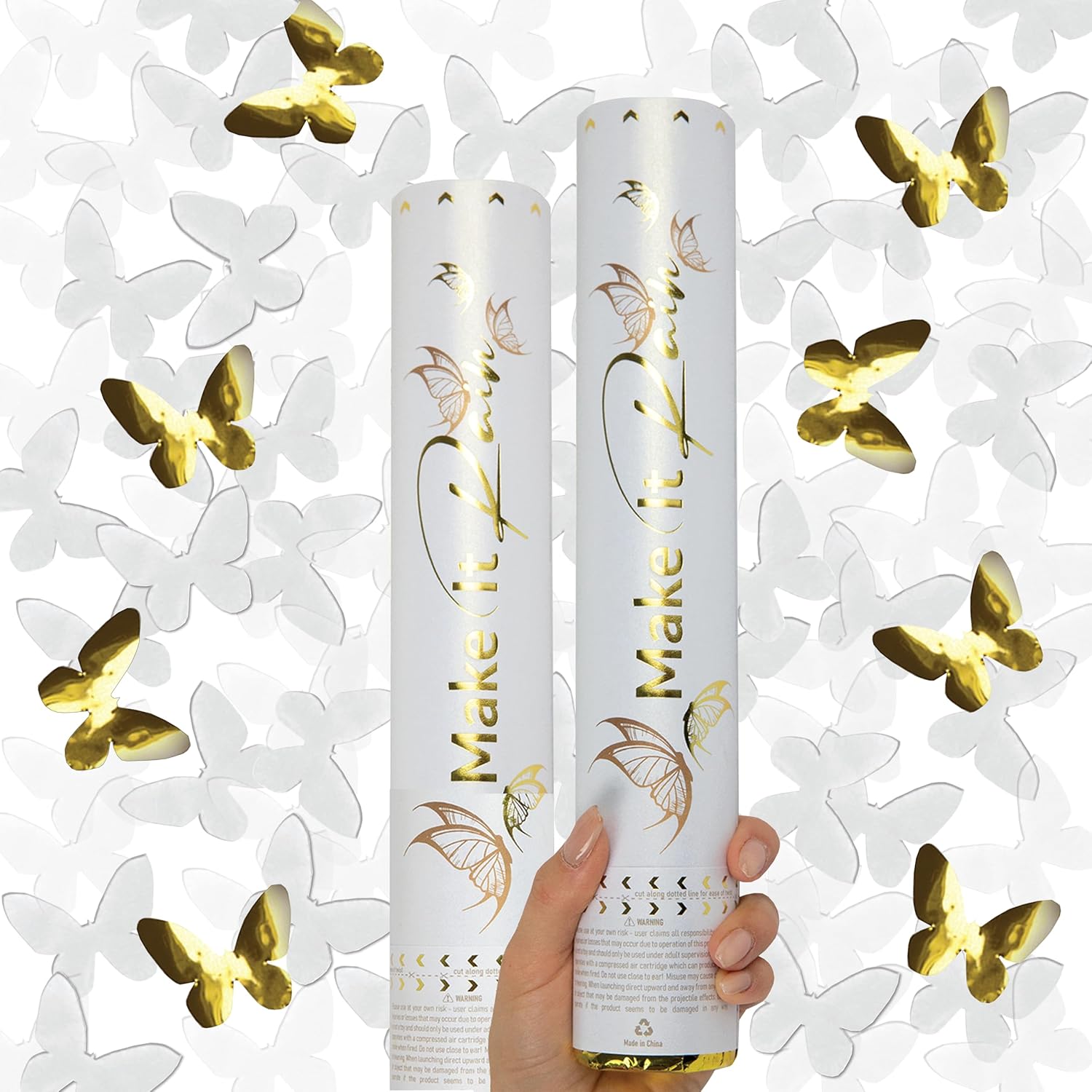 PartyHug confetti and poppers with colorful paper confetti and festive party poppers for weddings, birthdays, and holidays.