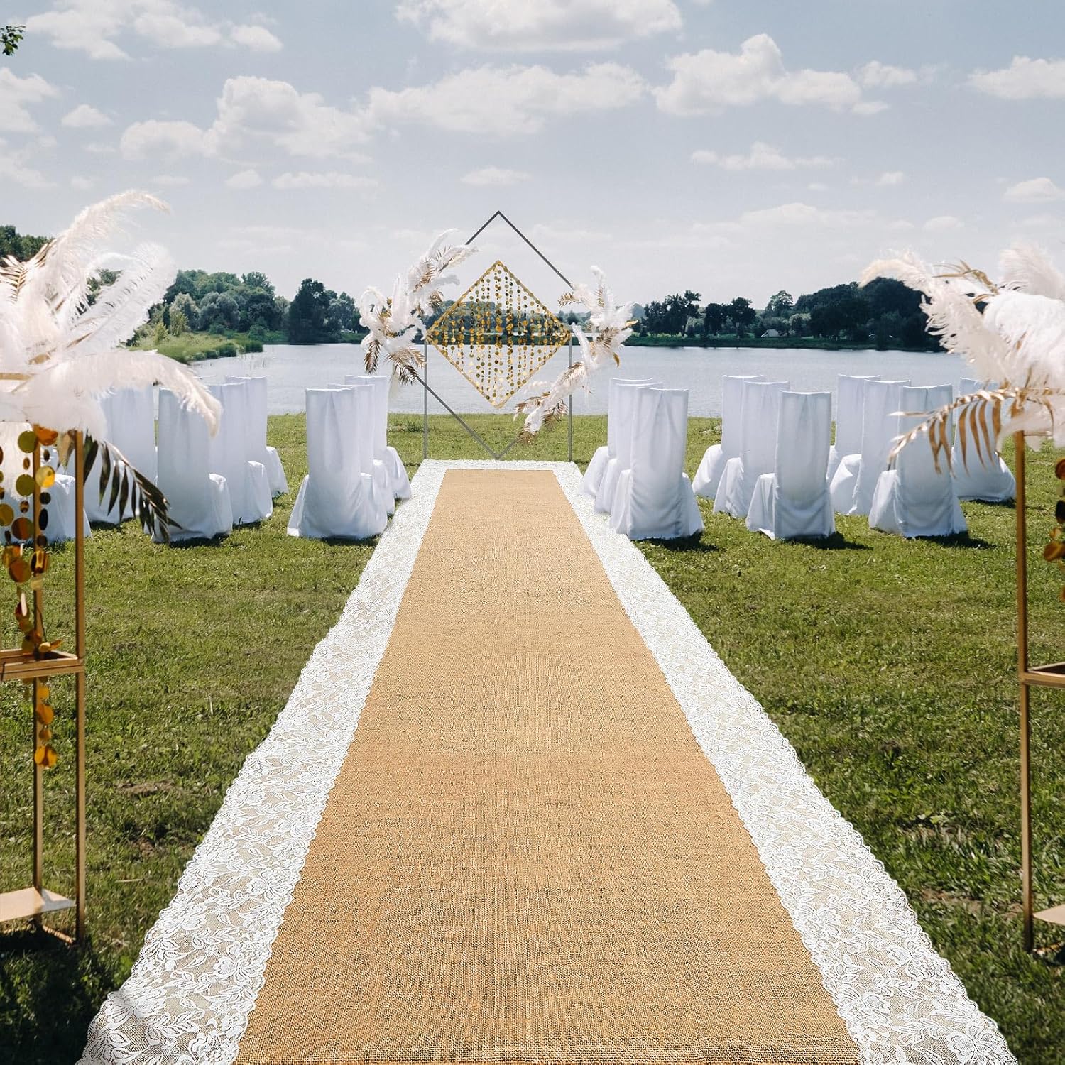 Elegant aisle runner from PartyHug, perfect for weddings, ceremonies, and stylish event walkways.