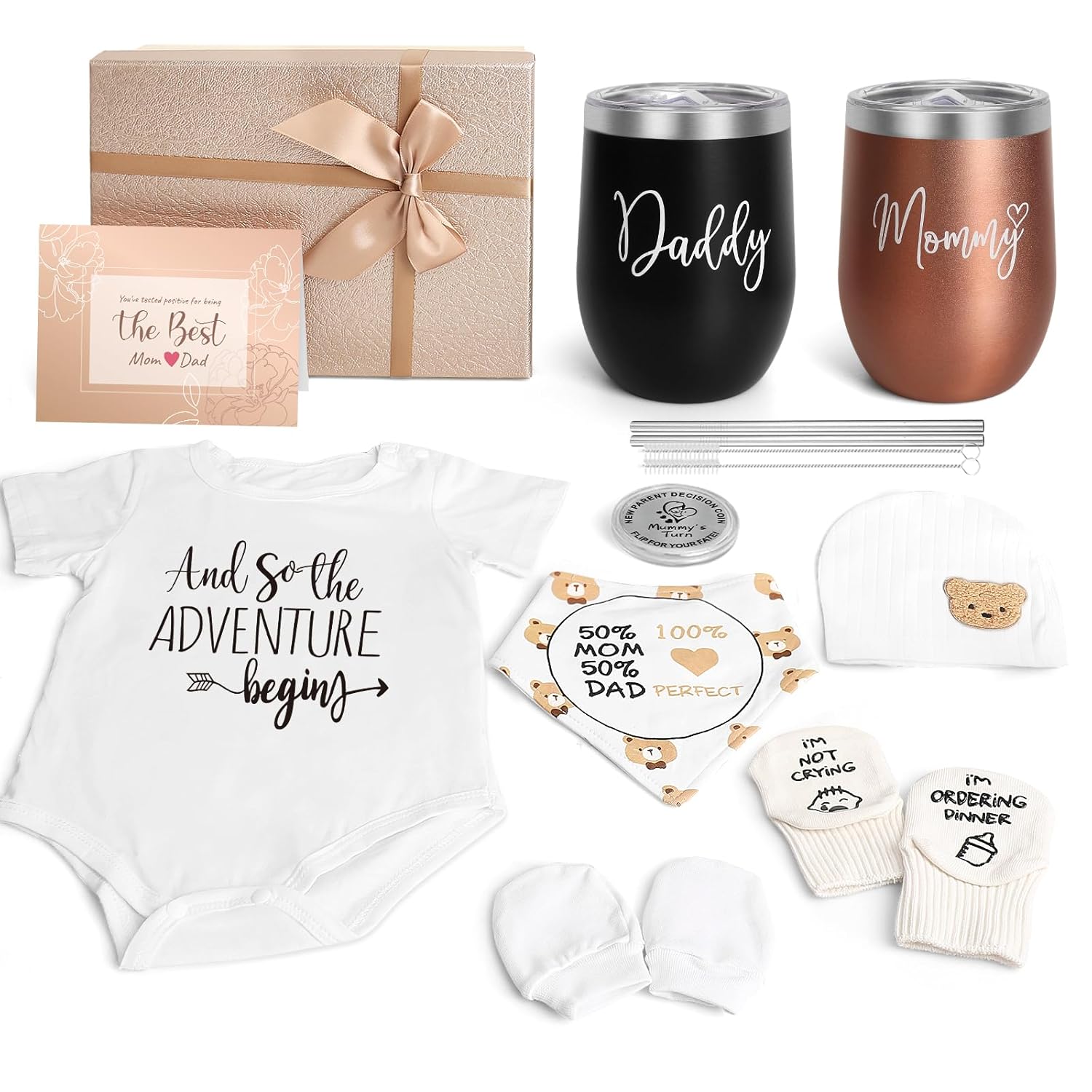 PartyHug gender reveal gifts including fun themed presents and keepsakes for parents-to-be and party guests.