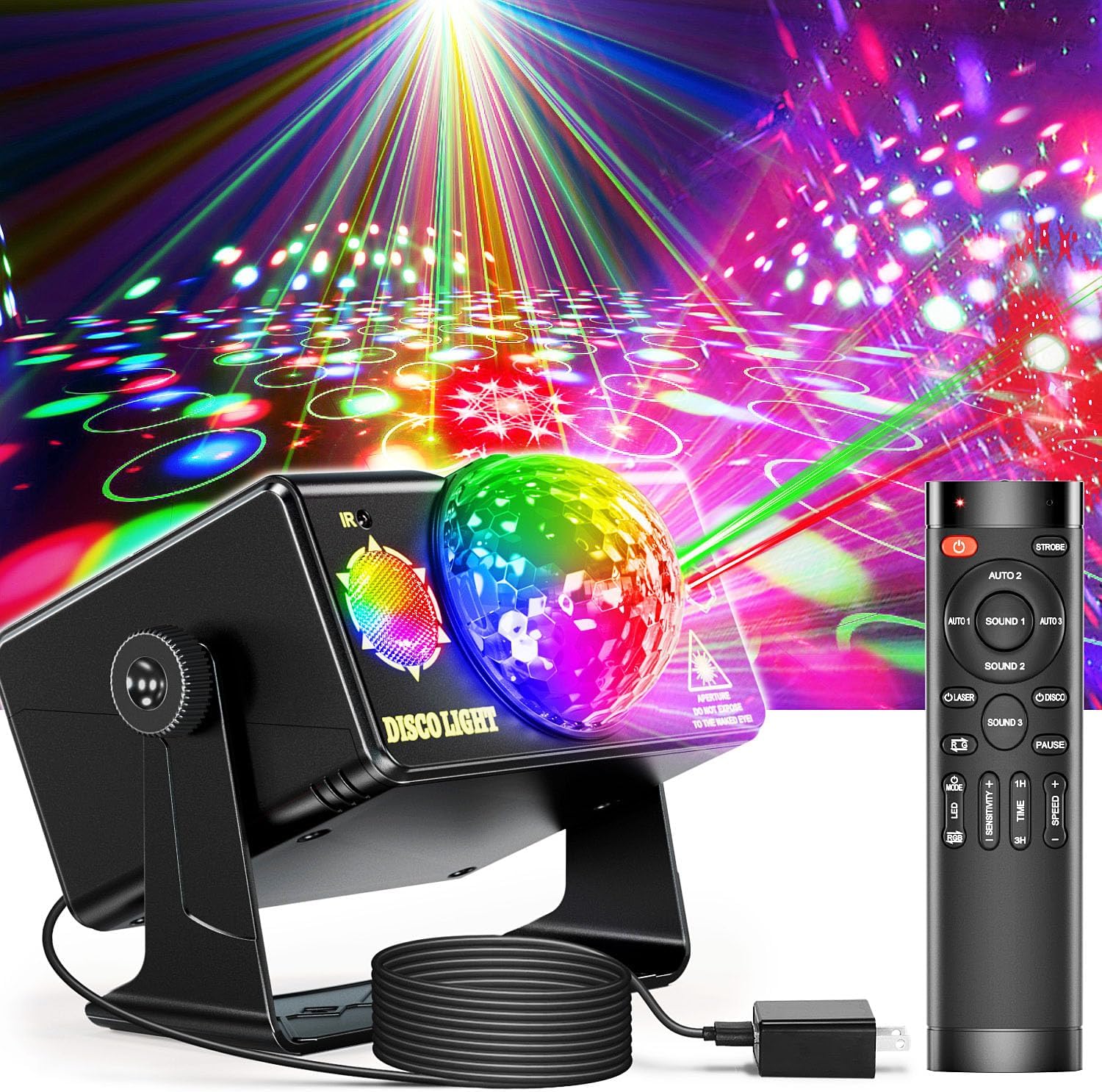 PartyHug lighting and effects including string lights, projectors, and disco balls for weddings, birthdays, and festive events.