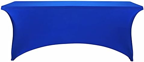 FORLIFE Spandex Table Covers，Fitted Tablecloth for Rectangular Tables, Stretch Patio Table Covers, Universal Spandex Table Cover for Wedding, Banquet, Party (6ft, Royal)