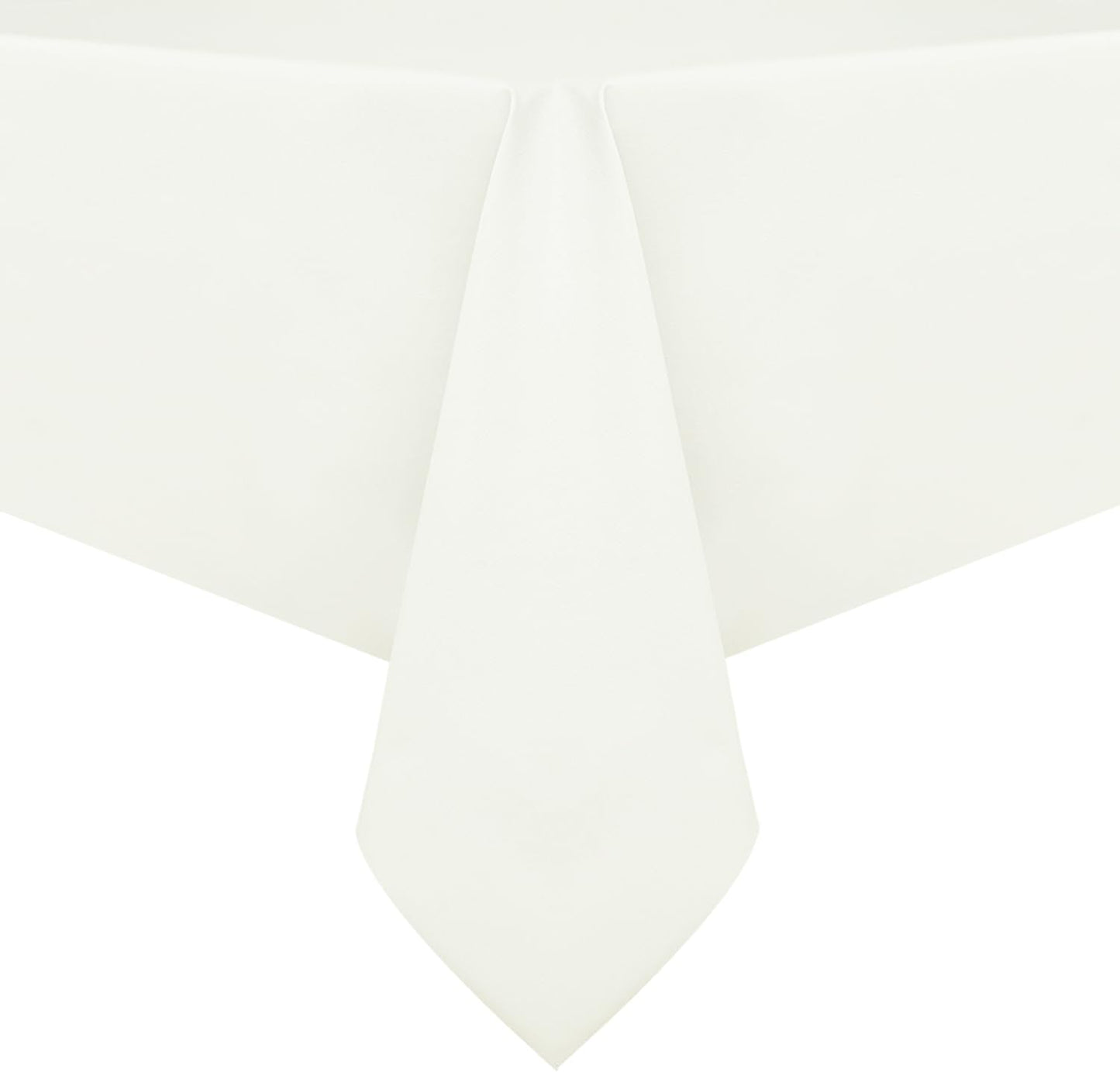 Romanstile 100% Waterproof PVC Tablecloth, Square Oil Spill Proof Stain Resistant Vinyl Table Cloth, Wipe Clean Plastic Table Covers for Kitchen/Dining/Parties - 54 x 54 Inch, Ivory