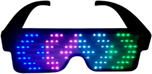 LED Glasses: Light Up Sunglasses with Long-Life Battery, Neon, 11 Patterns